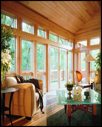 Sunroom with Andersen 400 Series wood windows